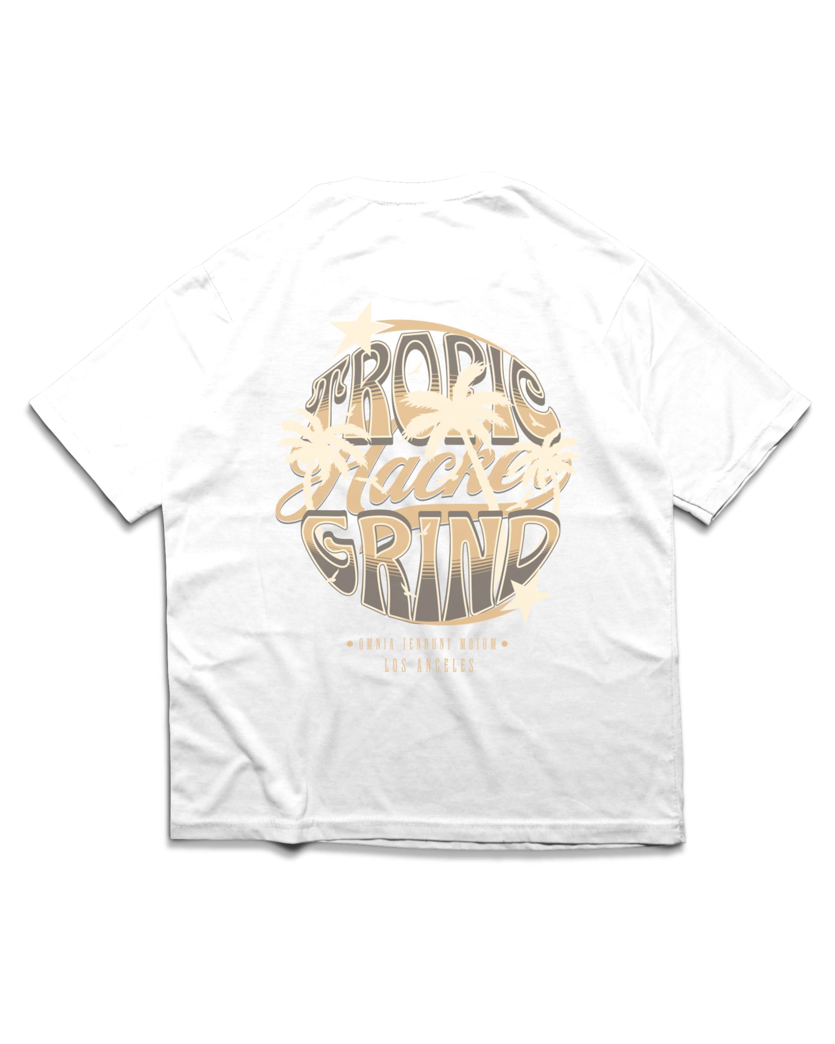 TROPIC GRIND HACKERS T SHIRT - OMNIA TENDUNT MOTUM CLOTHING LTD
