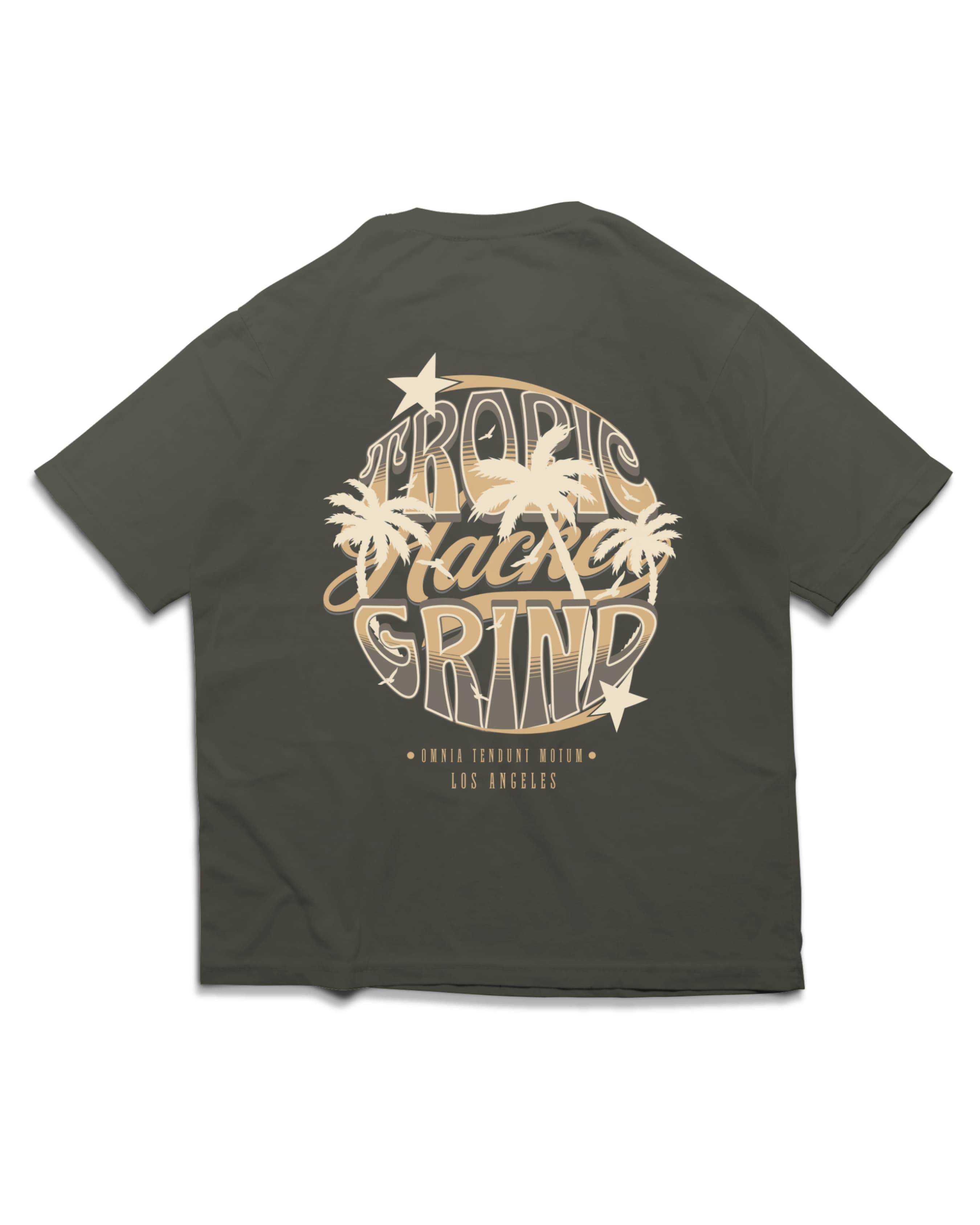 TROPIC GRIND HACKERS T SHIRT - OMNIA TENDUNT MOTUM CLOTHING LTD