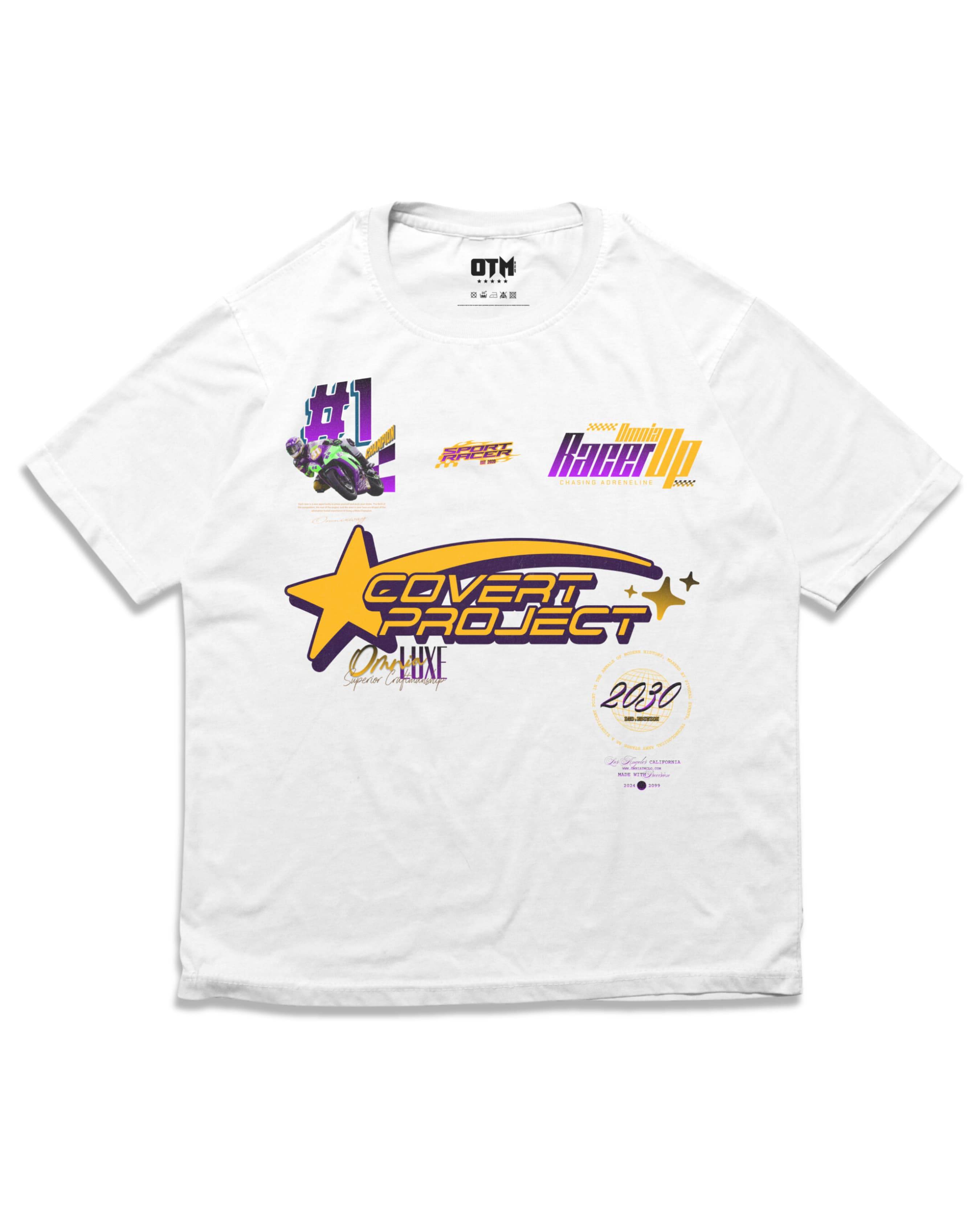 RACER T SHIRT - OMNIA TENDUNT MOTUM CLOTHING LTD