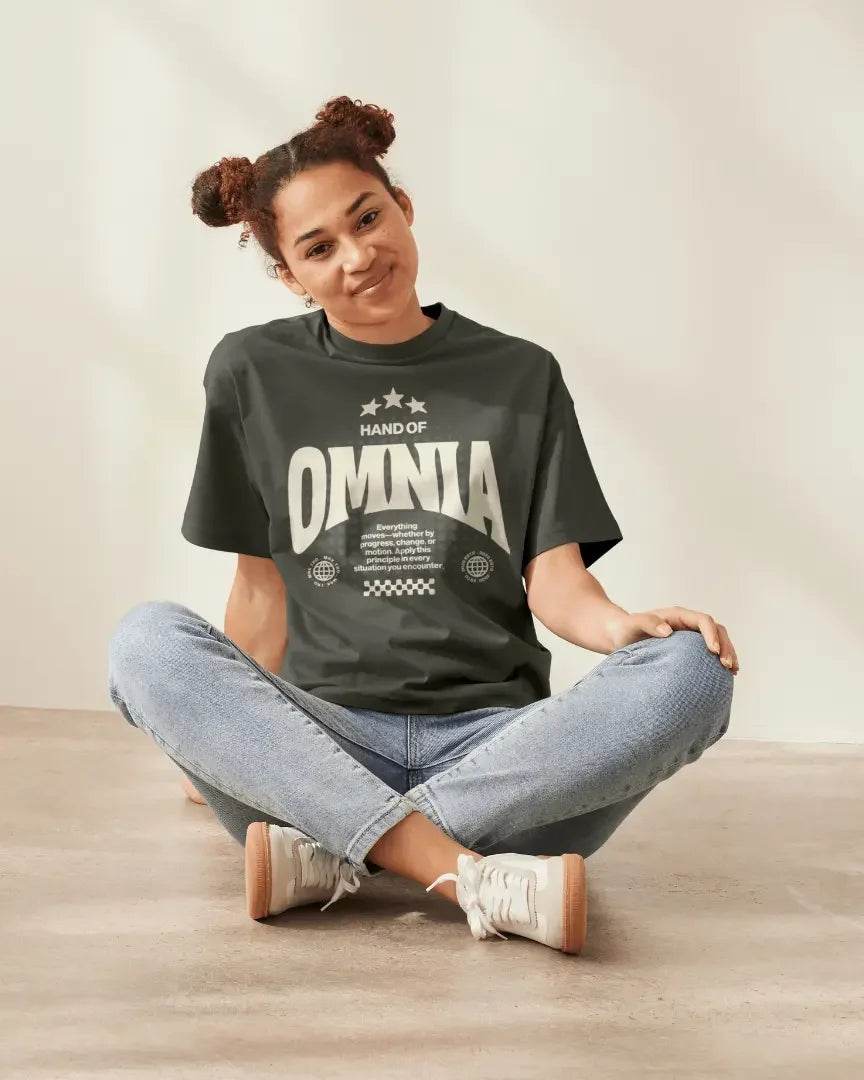 HAND OF OMNIA T SHIRT - OMNIA TENDUNT MOTUM CLOTHING LTD