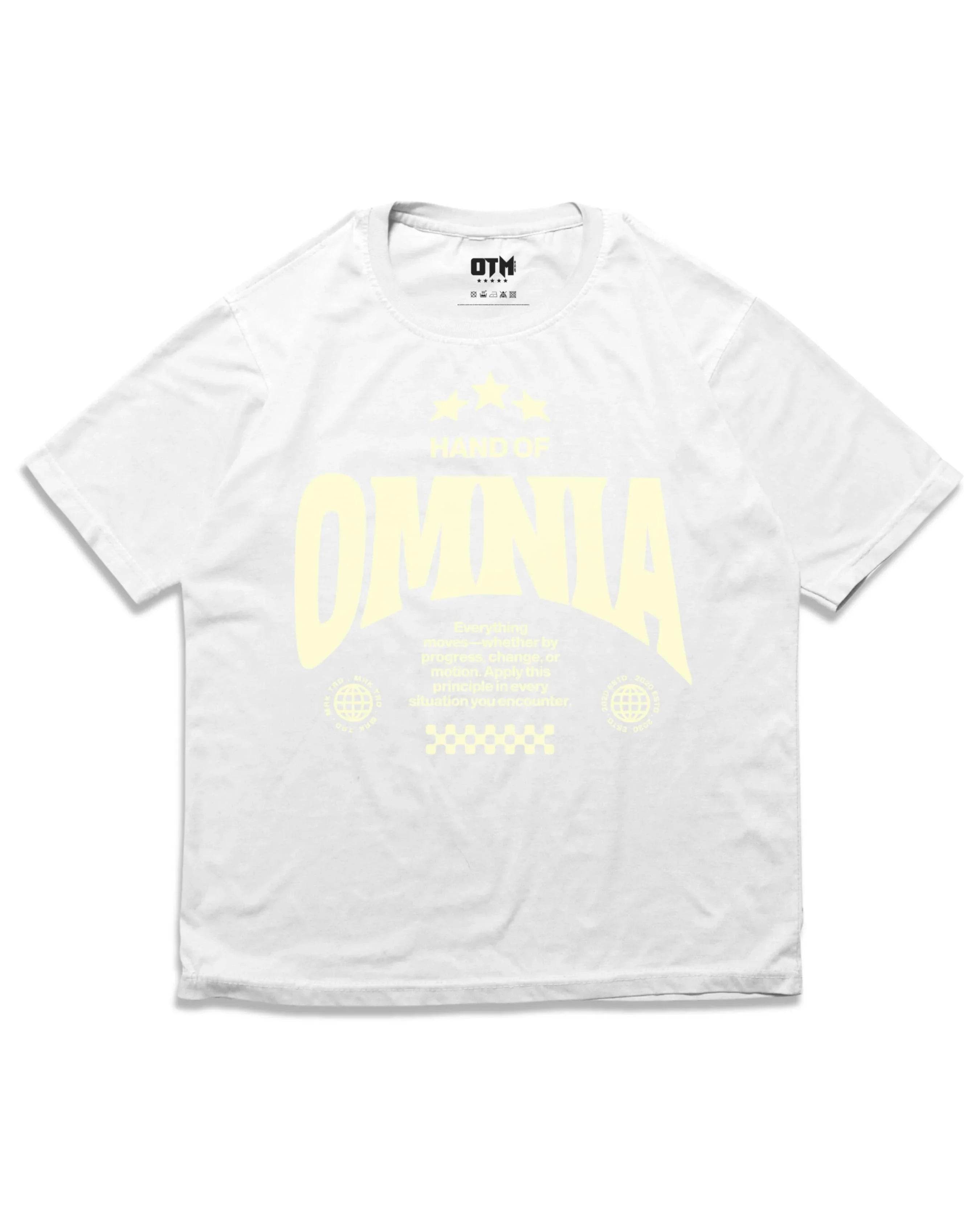HAND OF OMNIA T SHIRT - OMNIA TENDUNT MOTUM CLOTHING LTD