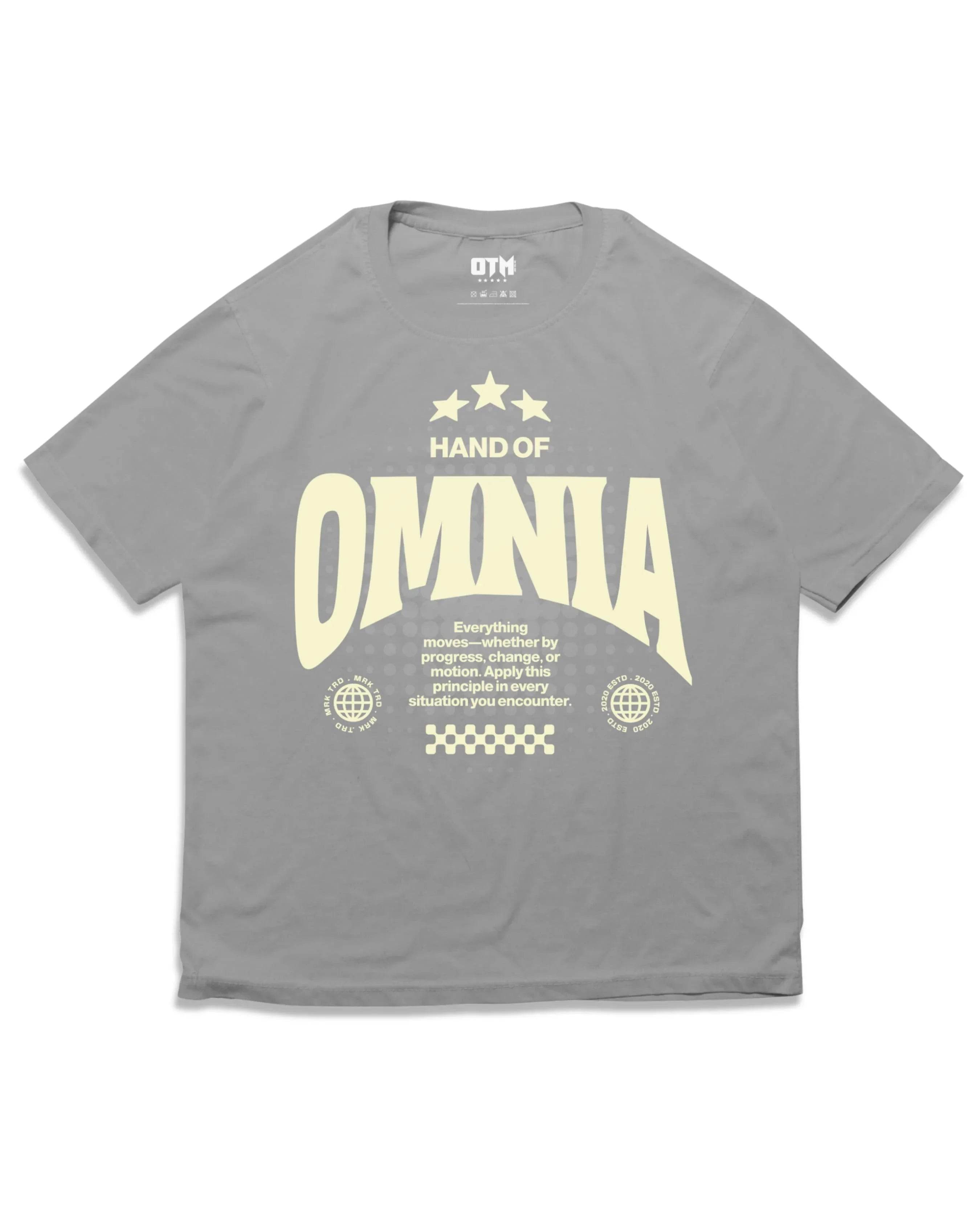 HAND OF OMNIA T SHIRT - OMNIA TENDUNT MOTUM CLOTHING LTD