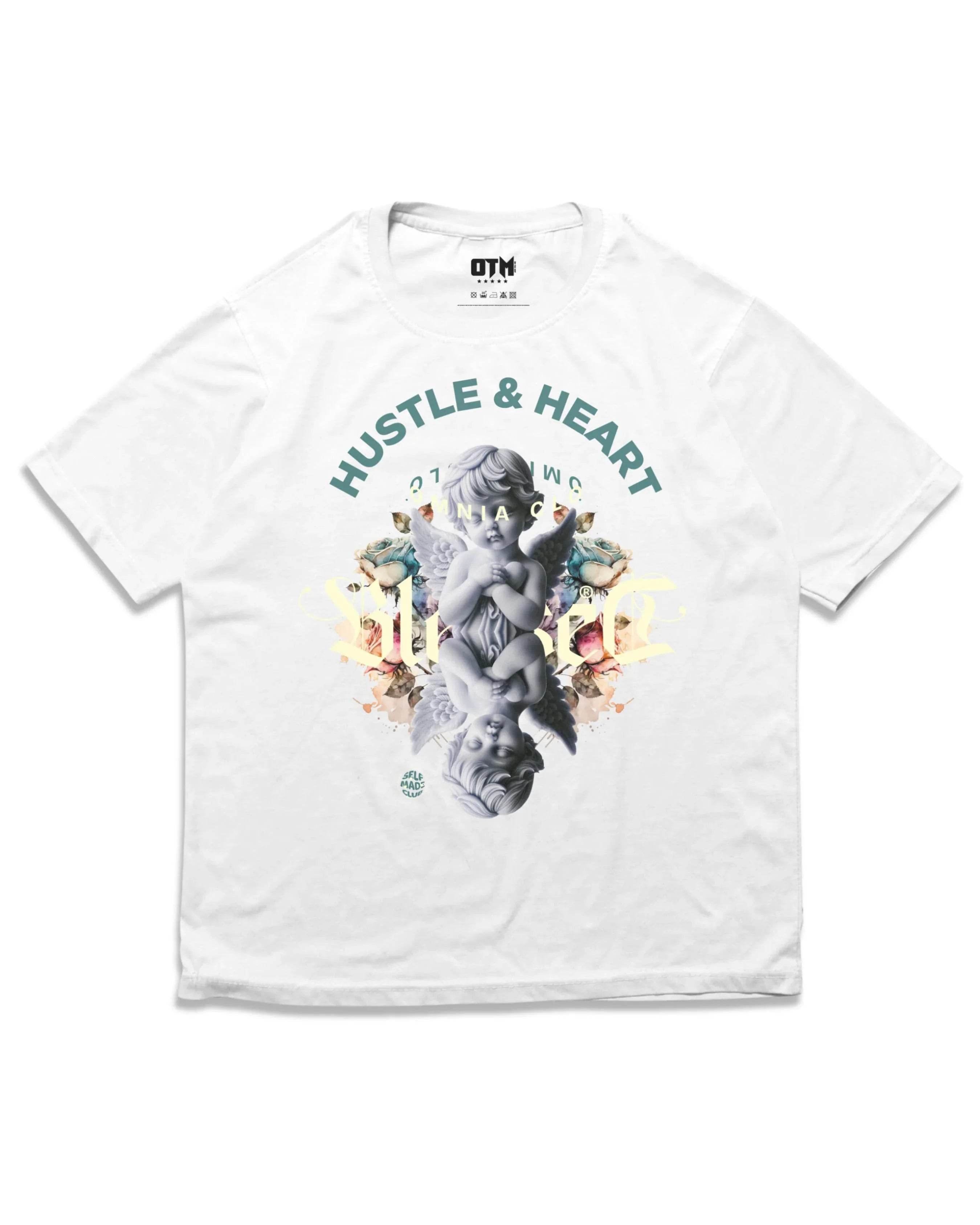 HUSTLE & HEART T SHIRT - OMNIA TENDUNT MOTUM CLOTHING LTD