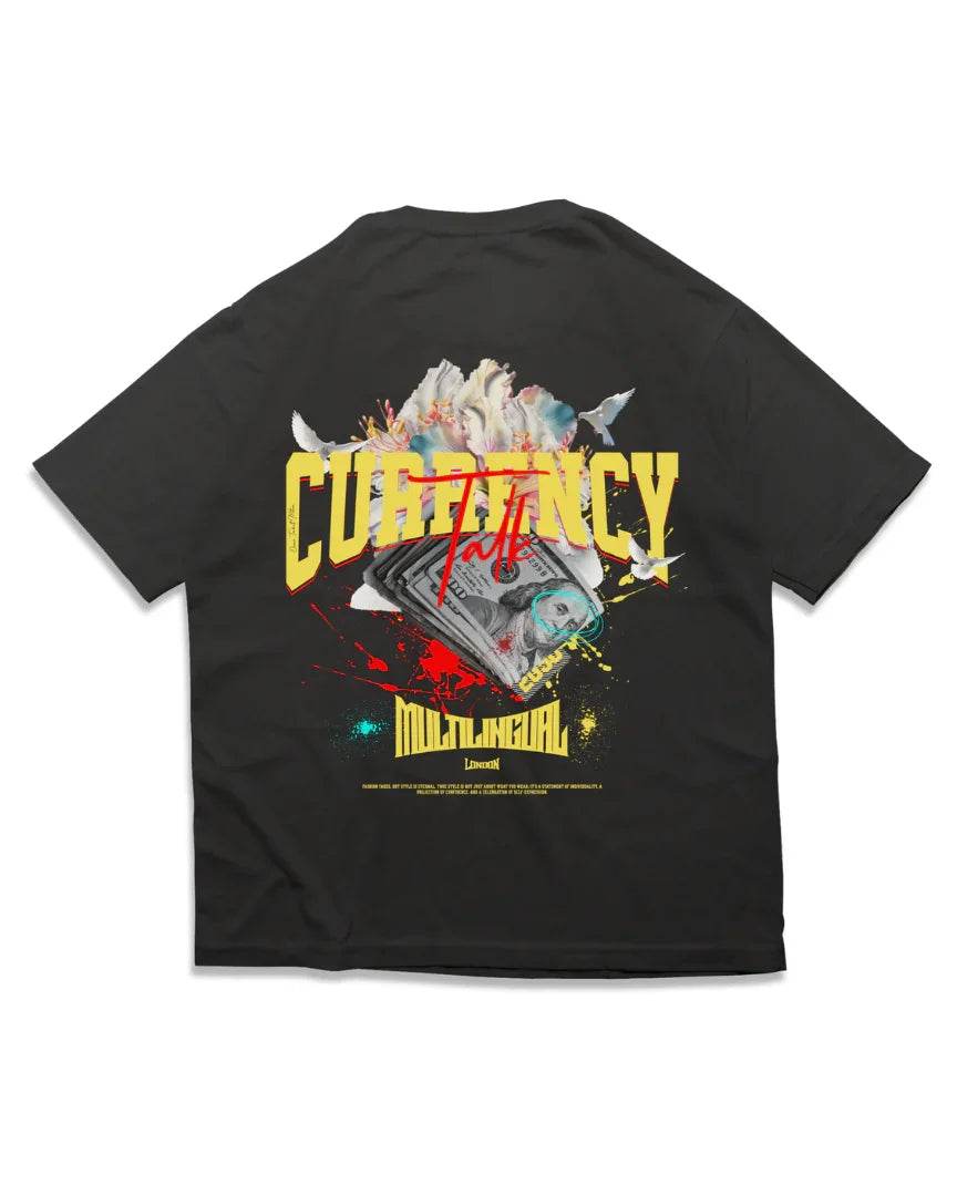 CURRENCY TALK T SHIRT - OMNIA TENDUNT MOTUM CLOTHING LTD