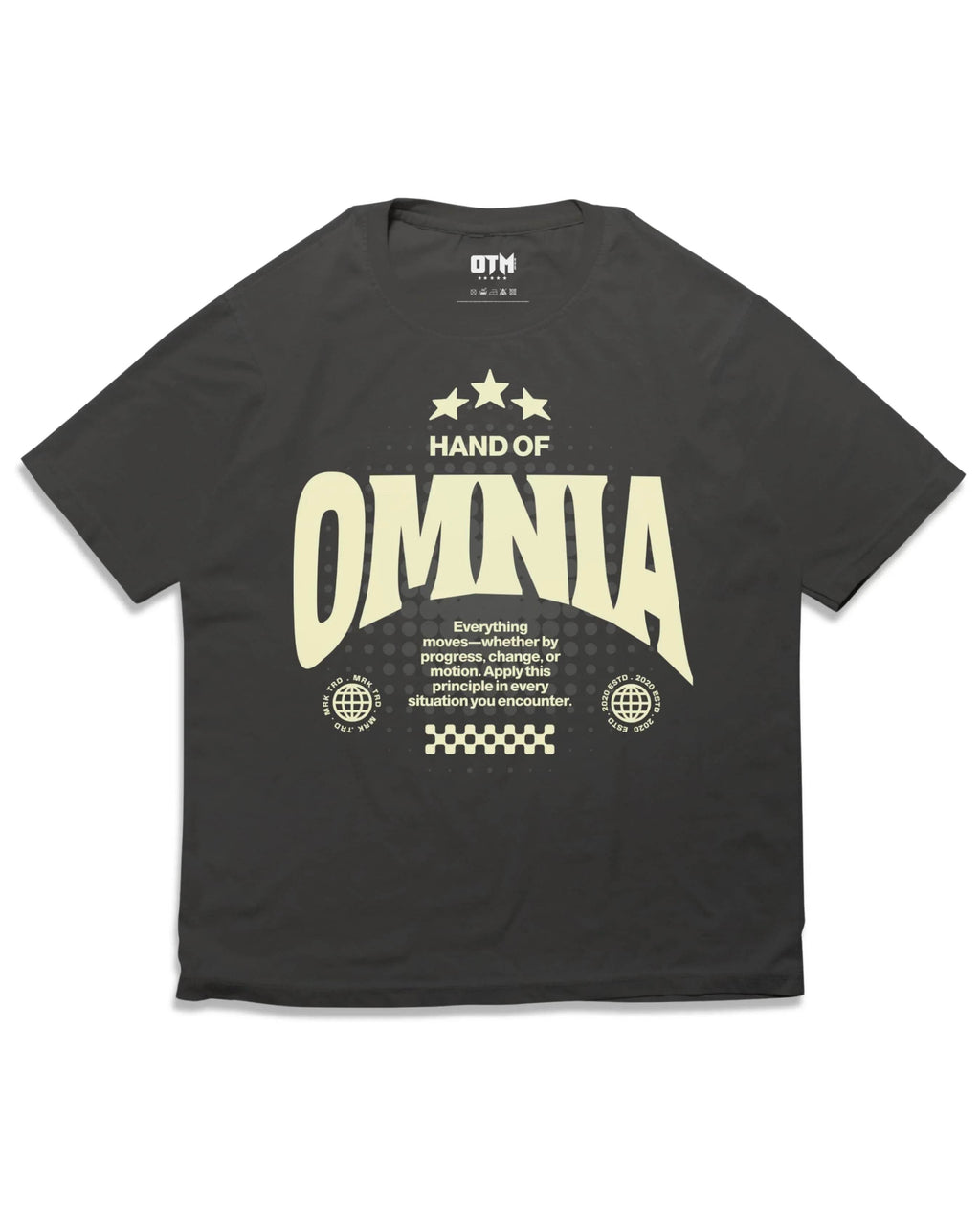 HAND OF OMNIA T SHIRT - OMNIA TENDUNT MOTUM CLOTHING LTD