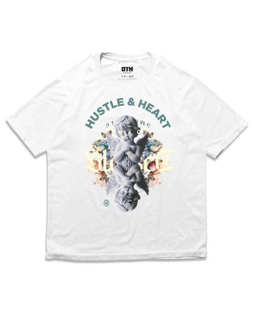 HUSTLE & HEART T SHIRT - OMNIA TENDUNT MOTUM CLOTHING LTD